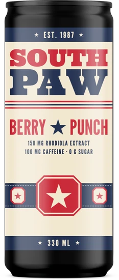 Example design Southpaw on the 330 ml can